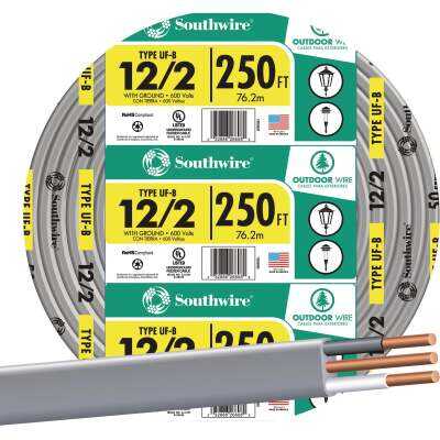 Southwire 250 Ft. 12 AWG 2-Conductor UFW/G Electrical Wire
